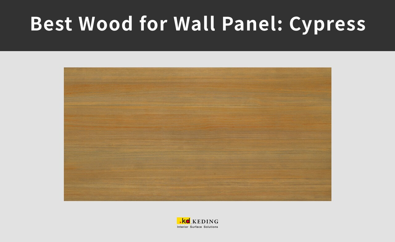 An example of woodgrain of cypress.