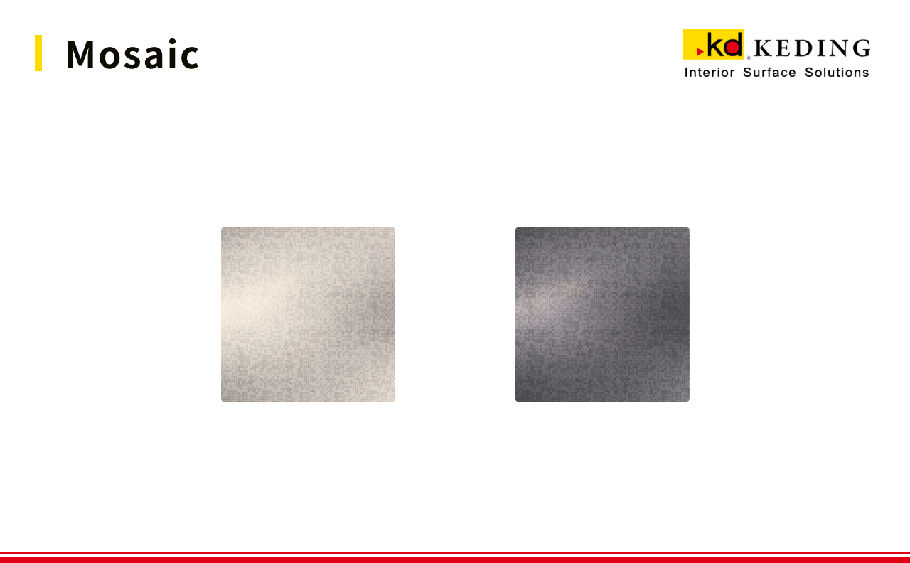 A picture shows different texture designs of mosaic.